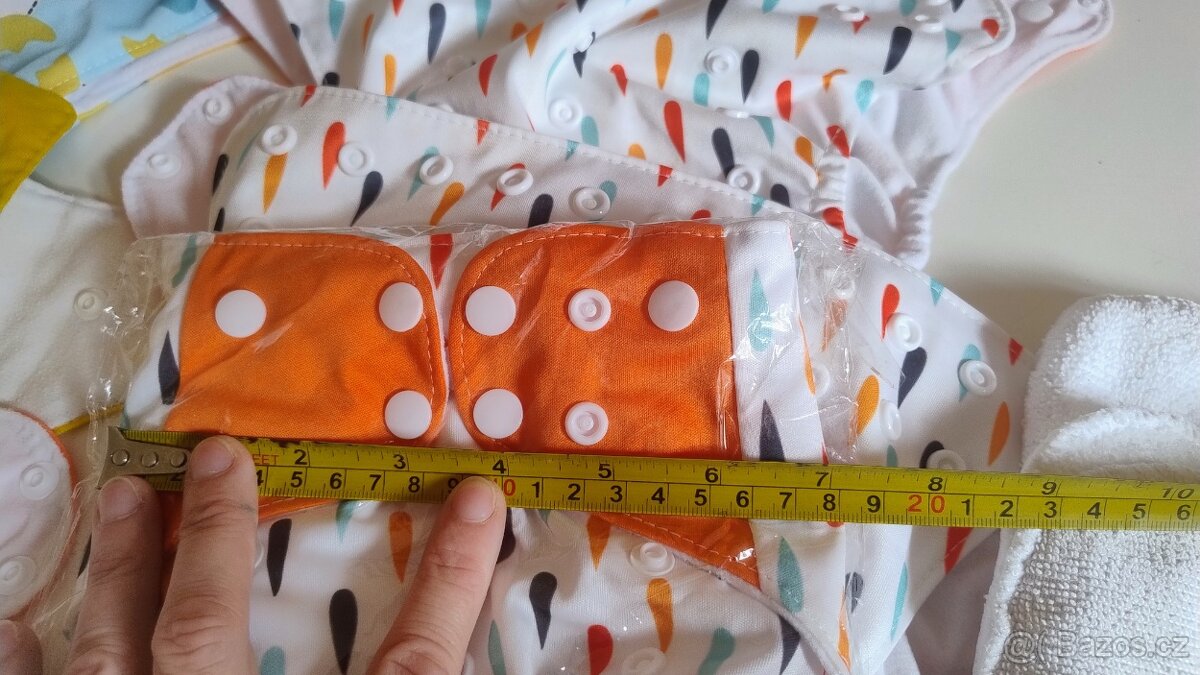 Látkové pleny - svrchní kalhotky a vkládací pleny 6ks - 7