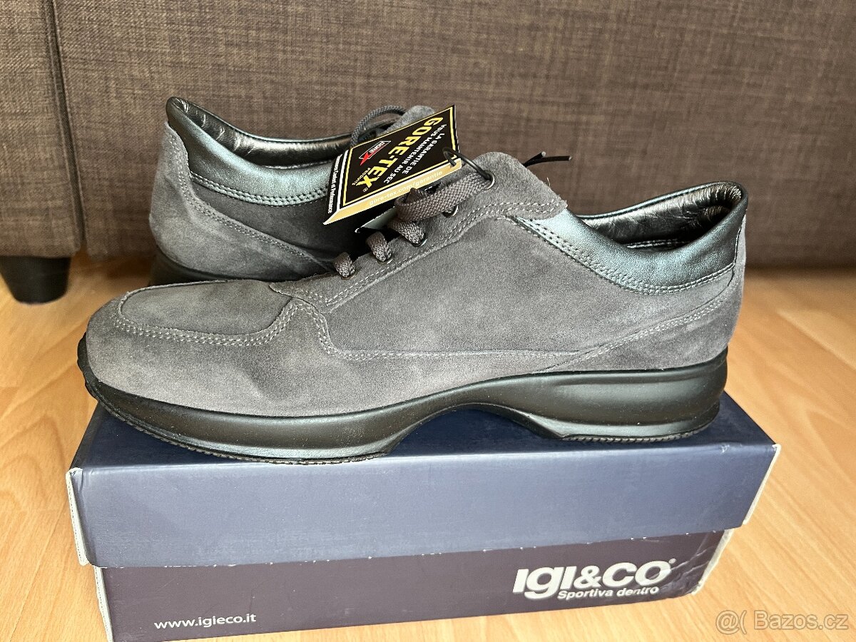 Nové pánské boty GoreTex,nepromokavé boty, vel. 41 šedá kůže - 7