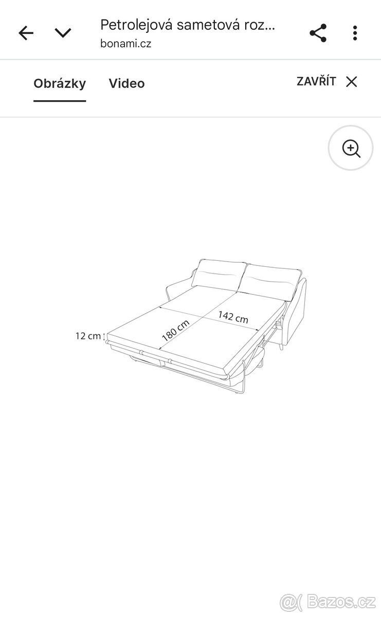 Rozkládací pohovka Bobochic Paris Loft petrolejová - 7