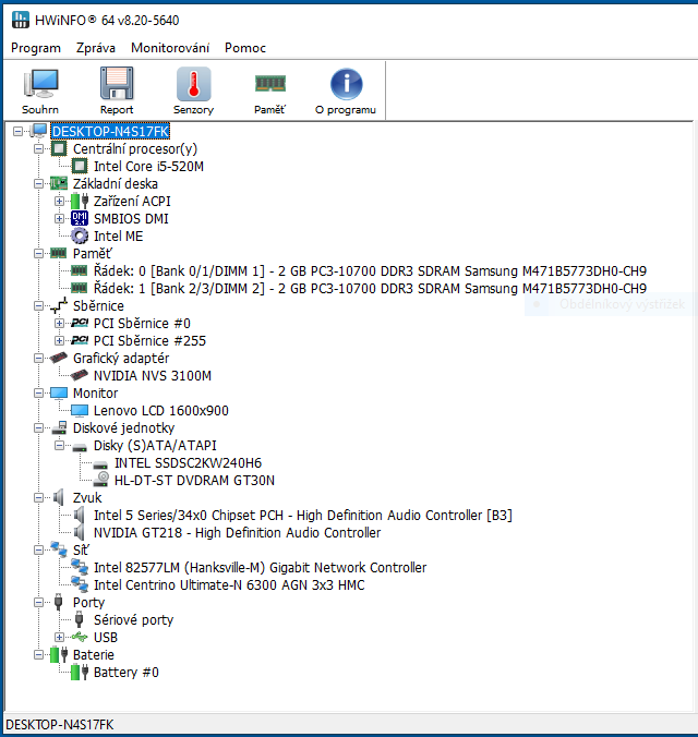 Prodám NTB Lenovo ThinkPad T510 - 7