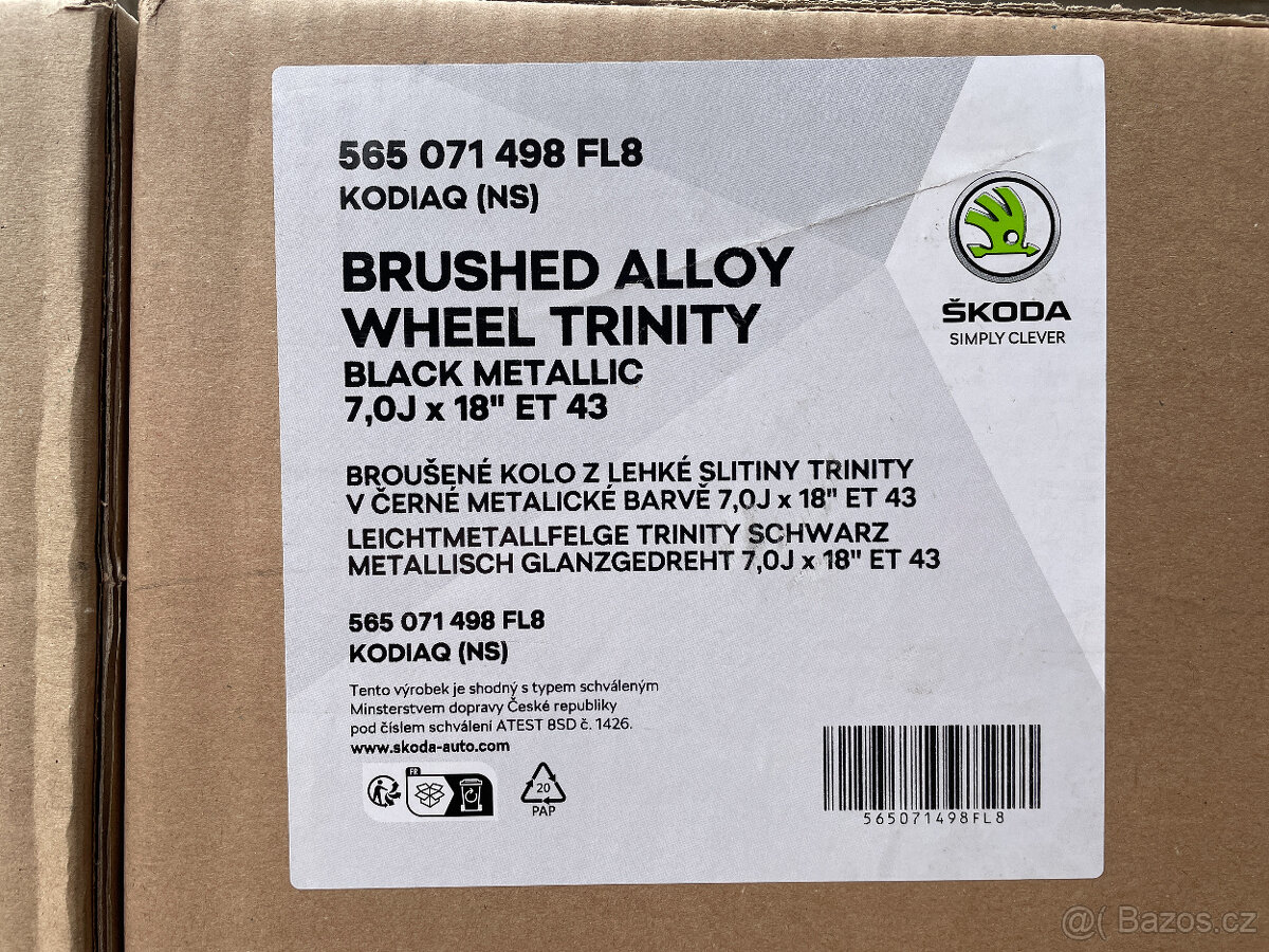 NOVÉ ALU ŠKODA KODIAQ TRINITY Black 7x18 ET43 - 7