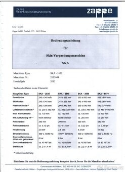 Skinovací stroj ZAPPE SKA 3550 - 7