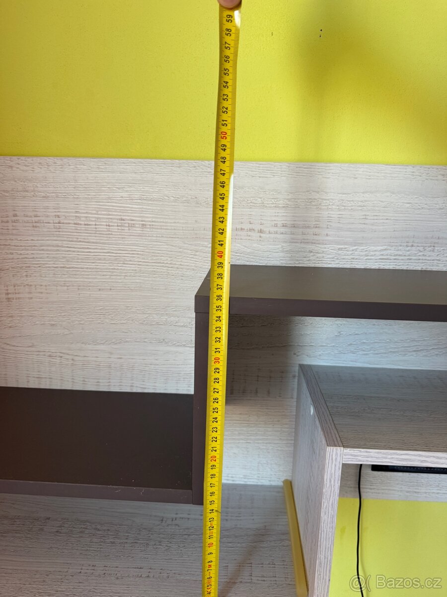 Psací stůl s zásuvkami + regál - 7