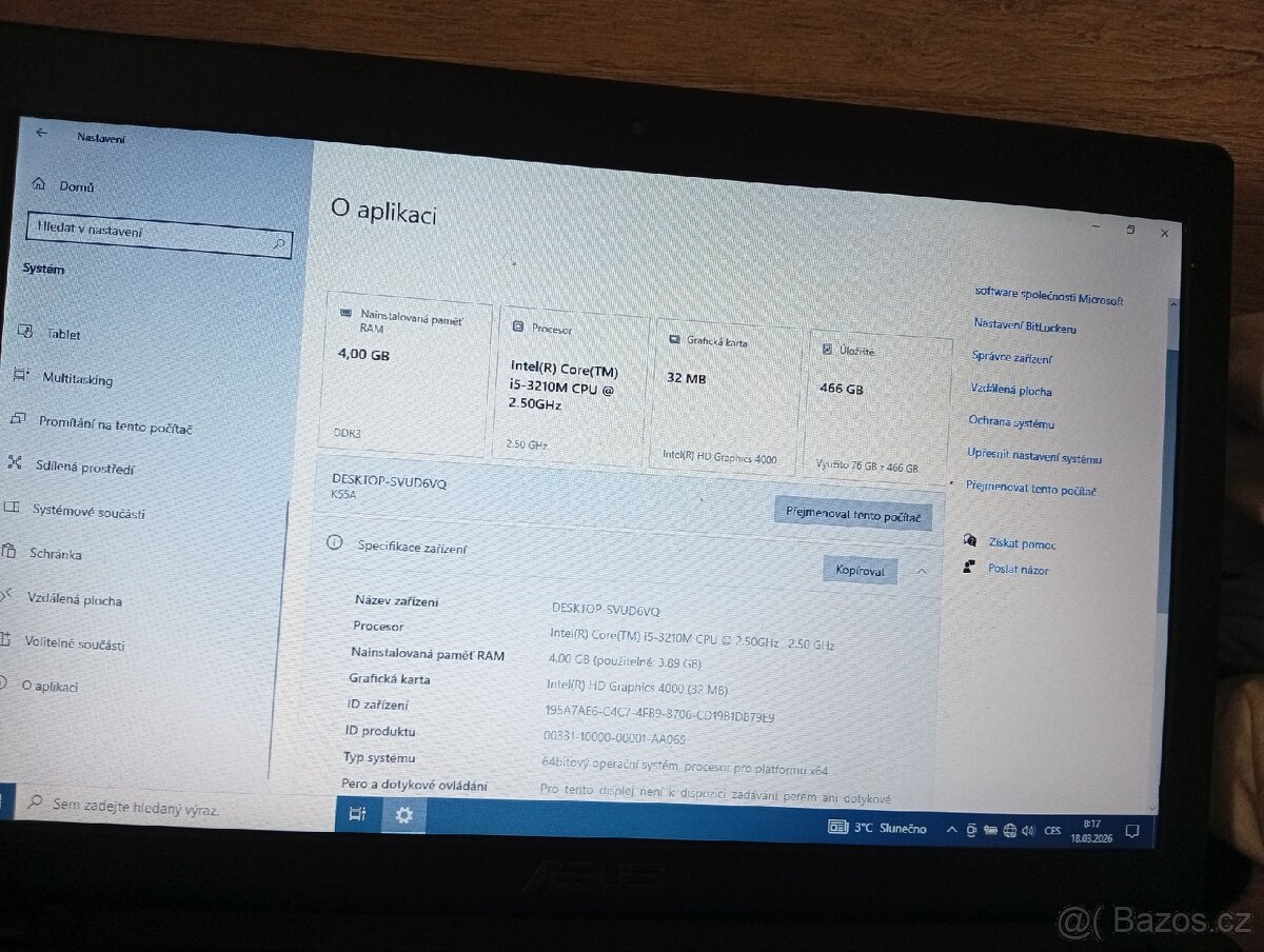 Notebook. Asus. K55a - 7