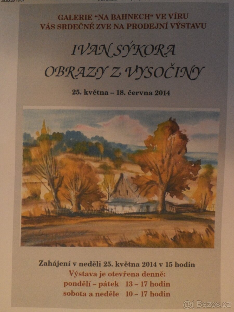 Obraz kytice ve váze + 2 obrazy sig. Ivan Sýkora - 7