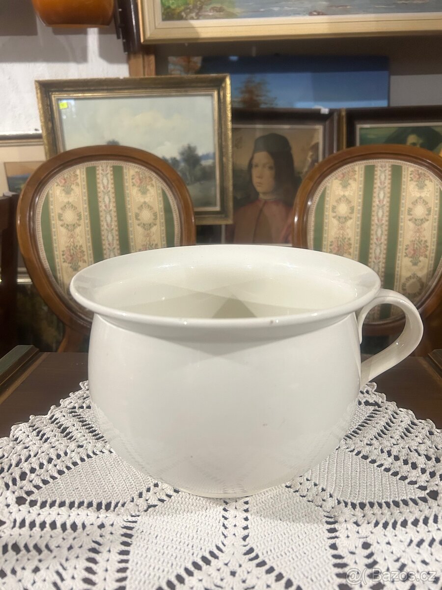 Keramický starožitný nočník - 7