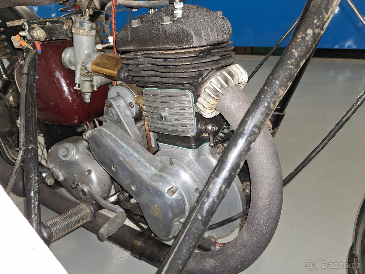 Ariel V.B.600 sidecar 1954 - 7