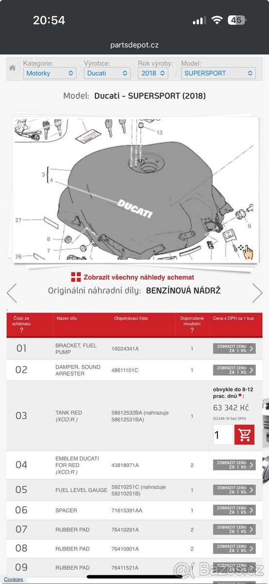 Ducati Supersport nádrž - 7