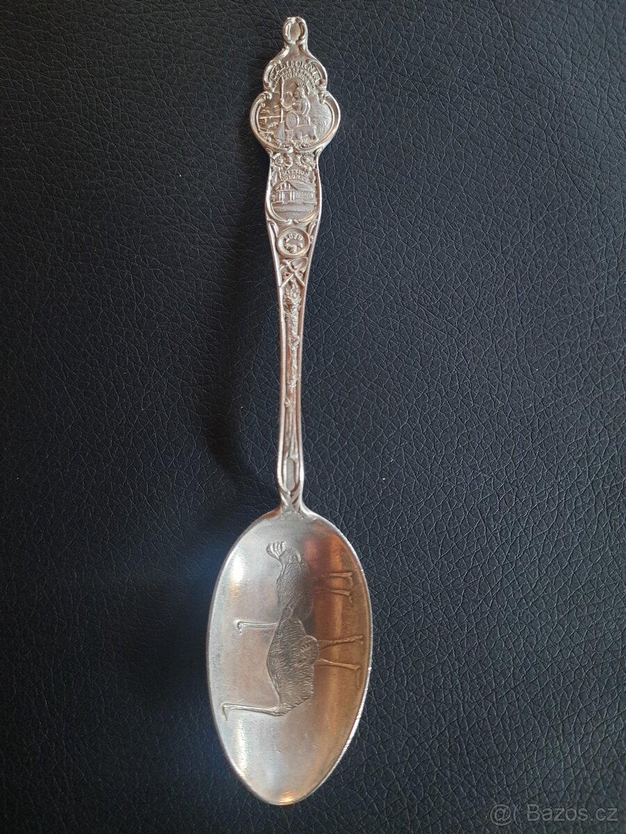 9 ks historických stříbrných sběratelských lžiček - 7