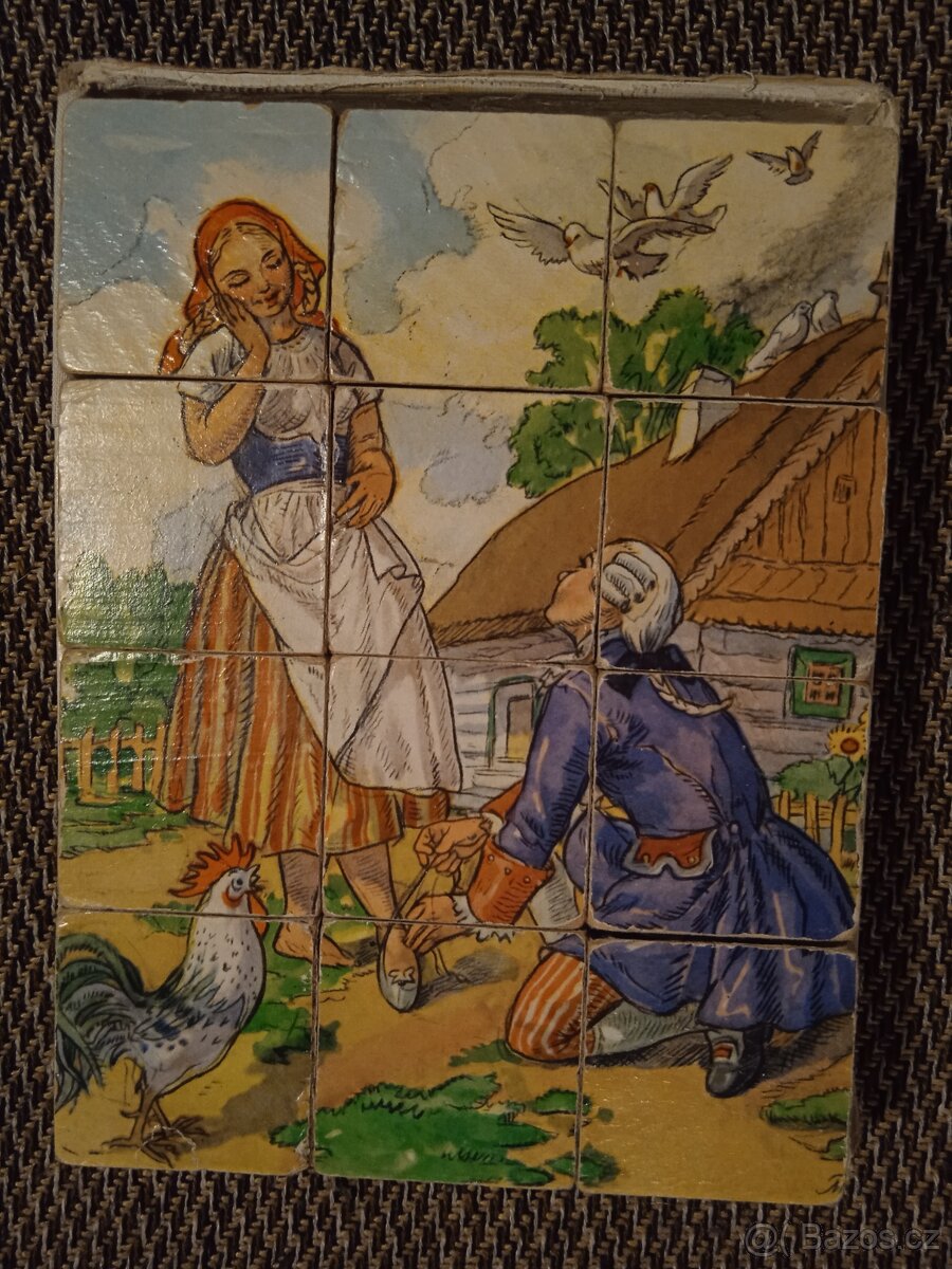 Staré dřevěné kostky Popelka - 7