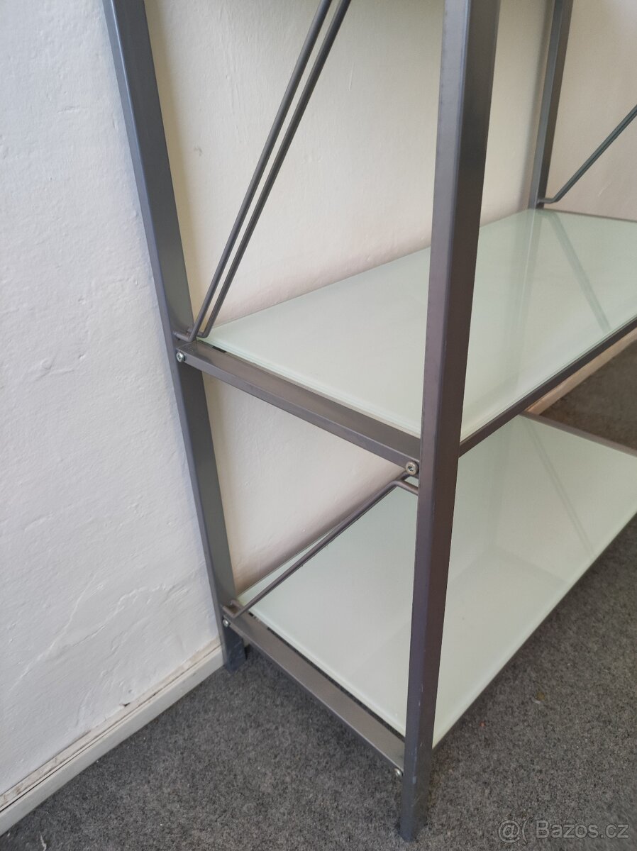 Skleněný interiérový regál 76x34 výška 170 cm - 7