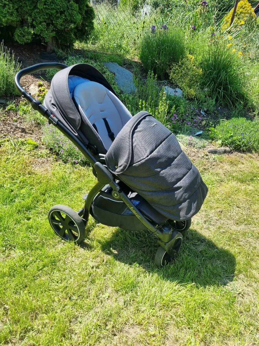 Kočárek Noordi fjordi 2v1 černý - 7