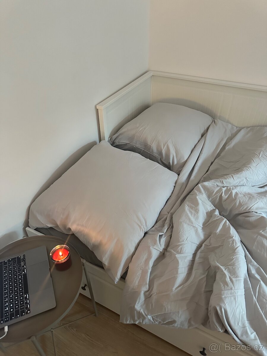 Rám rozkládací postele, 3 zásuvky, bílá, 80x200 cm - 7