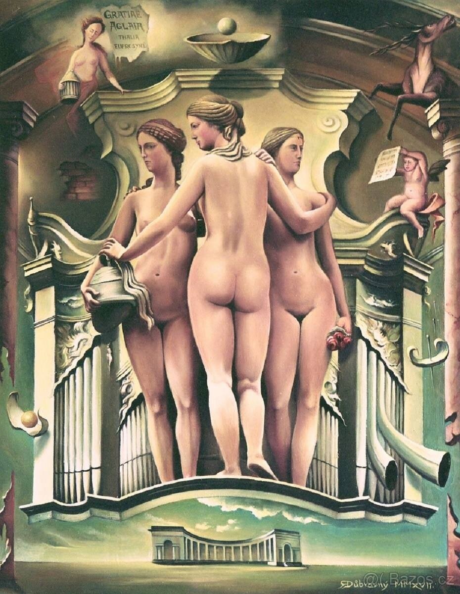 Obrazy + čerstvé unikátní malby - Karel Gott + pražský orloj - 7