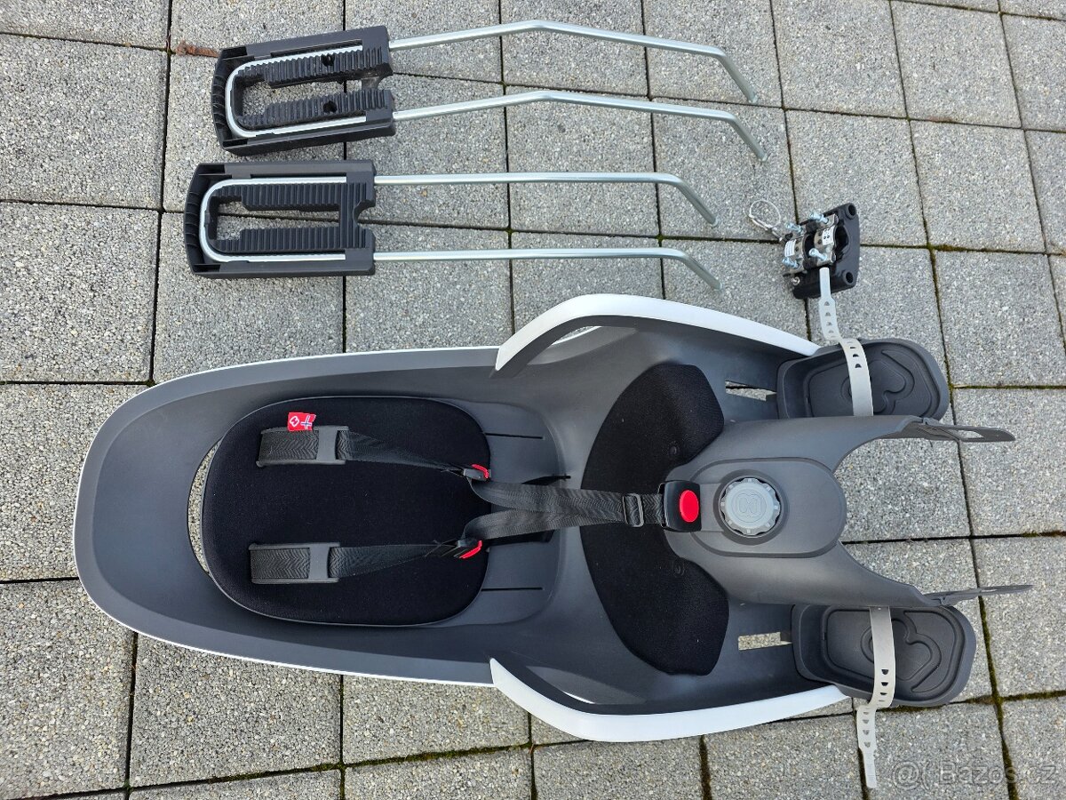 Dětská sedačka na kolo HAMAX CARESS WHITE + adaptér - 7