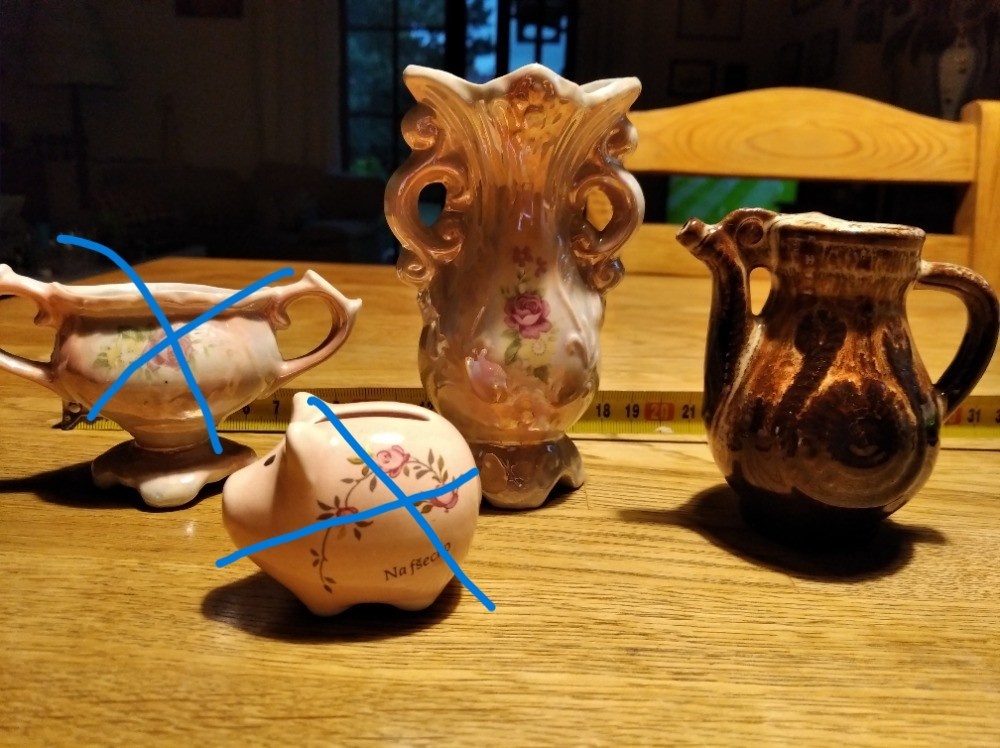 Starý retro keramický džbáneček - 7