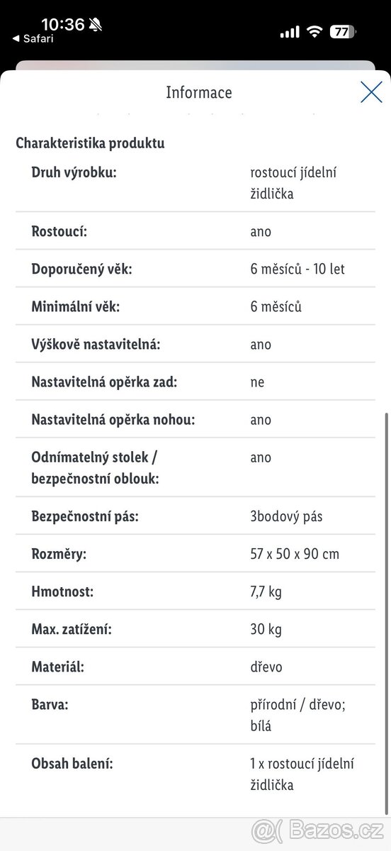 Dětská rostoucí jídelní židle - 7