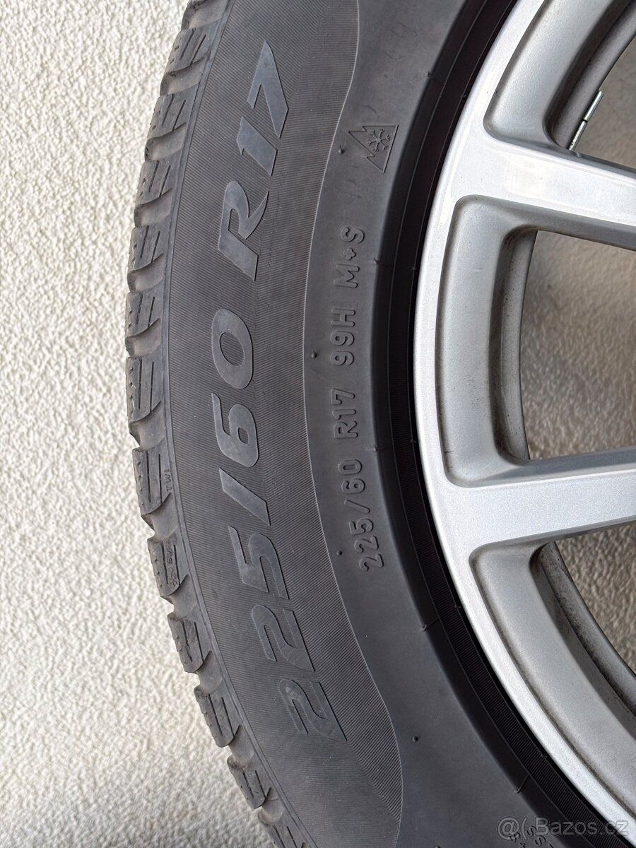 Original alu disky AUDI R17_ Pirelli Sottozero 3_225/60/R17 - 7