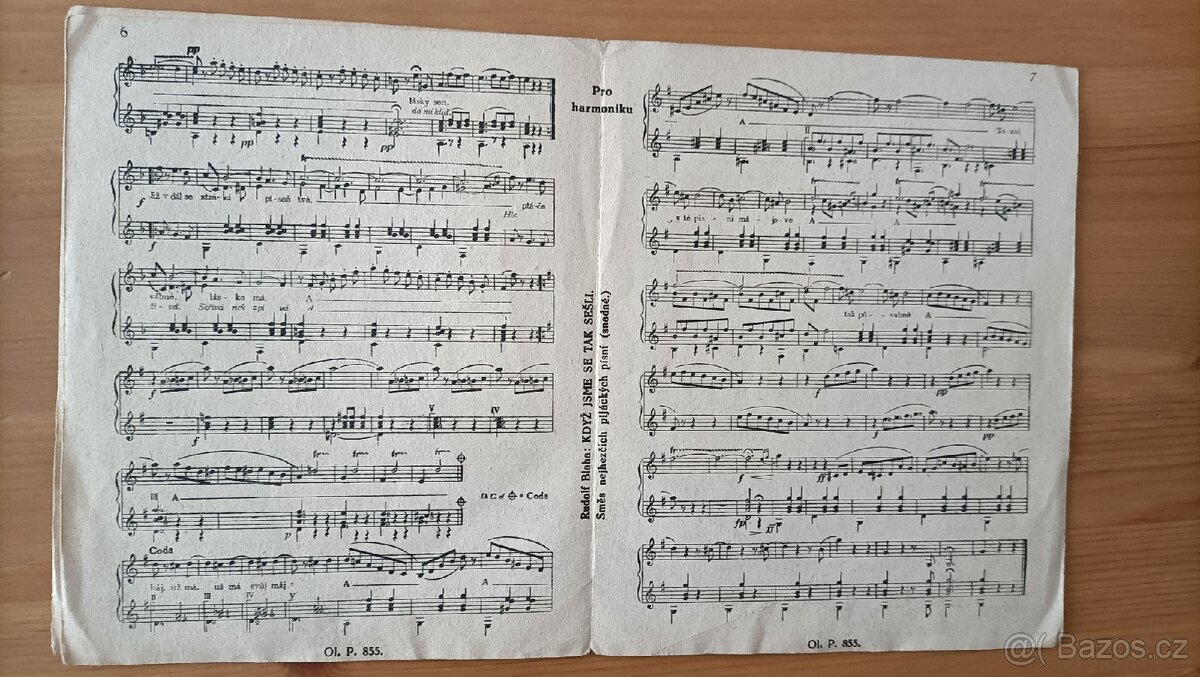 Zpěvník, písničky, retro, hudba, noty - 7