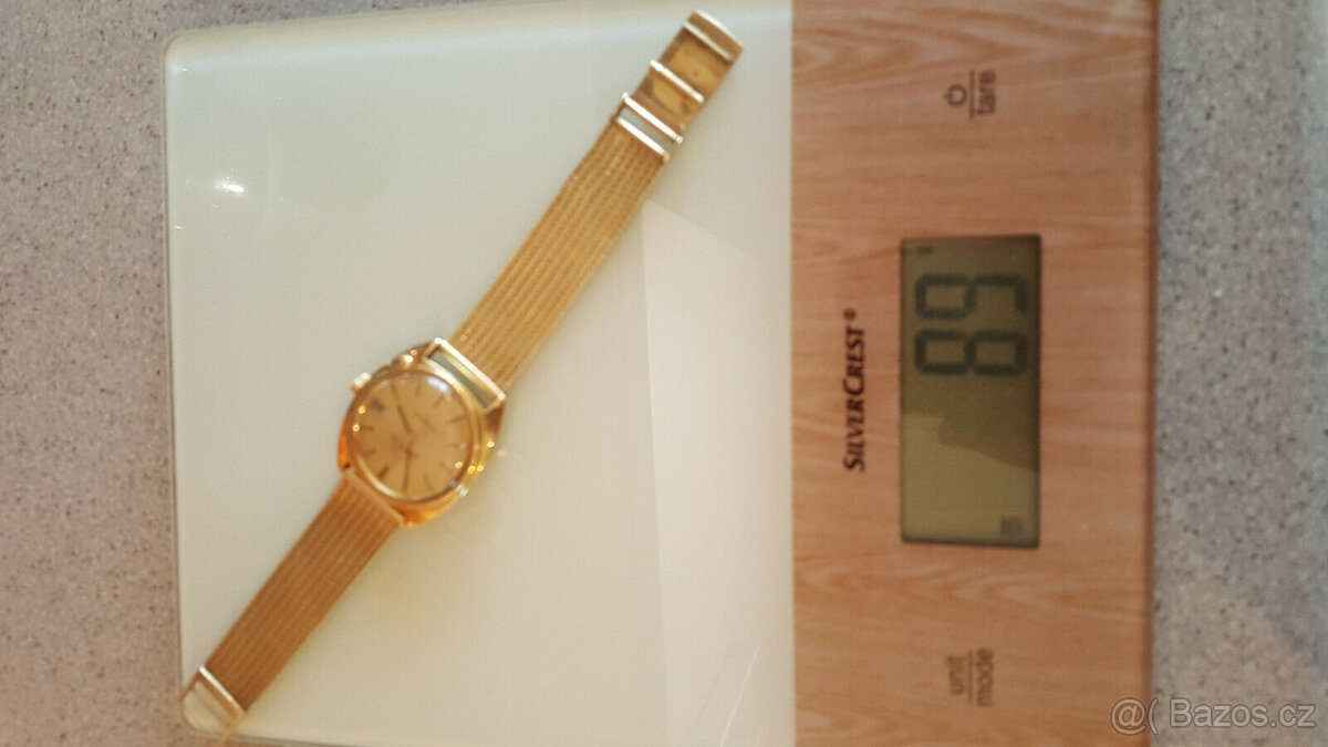 Zlaté OMEGA CONSTELLATION s milánským zlatým náramkem 18 KT - 7