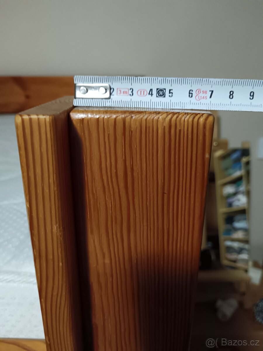 Patrová postel, z Německa, pevná, z borovice+ matrace+ rošty - 7