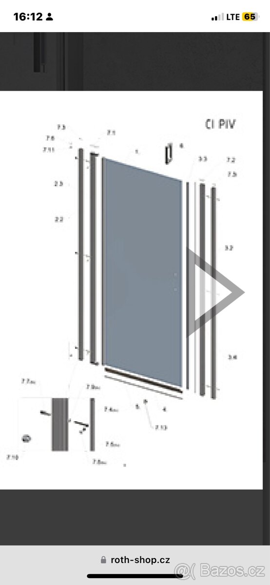 Koupelnové skleněné dveře Roth - 7