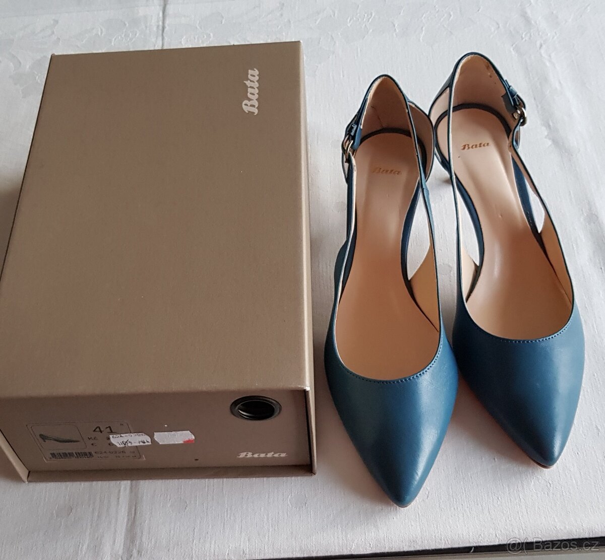 Dámské modré lodičky – značka Baťa - 7