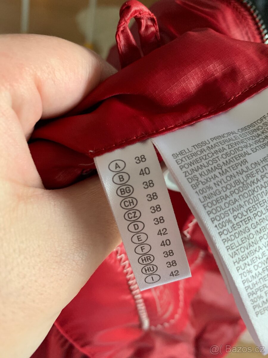 Červená zimní péřová bunda - 7