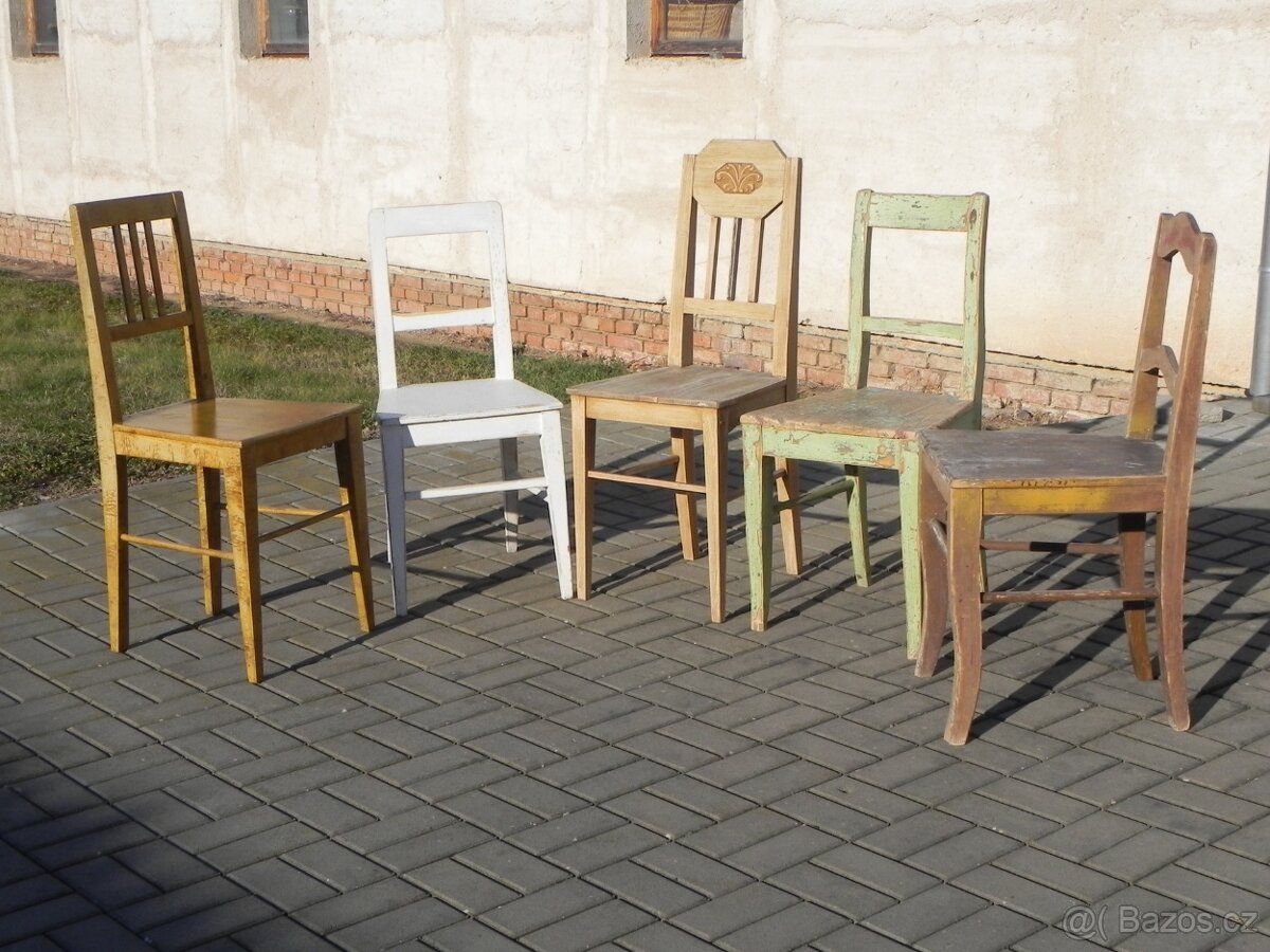 Staré smrkové židle - 7