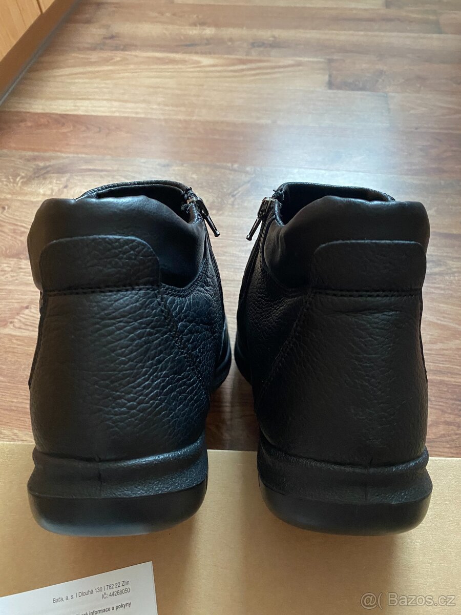 Nové pánské kožené zimní elegantní boty Baťa s kožich. - 44 - 7