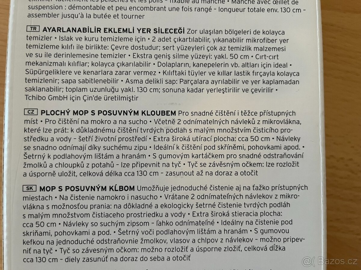 Plochý podlahový mop s posuvným kloubem - 7