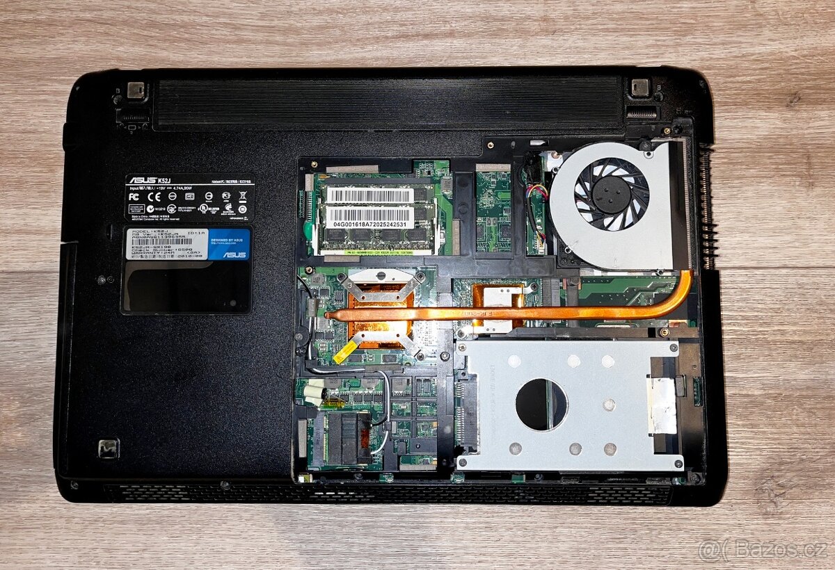 NOTEBOOK ASUS, Model: K52JR, na náhradní díly, bez HDD - 7