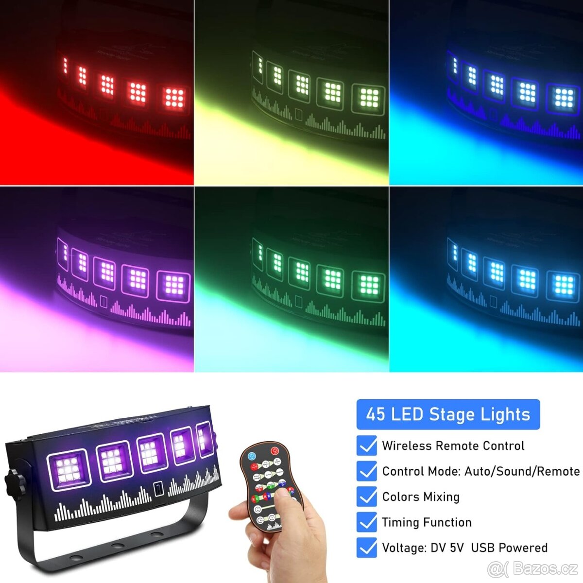 Stroboskopické světlo pro párty - LED 2ks Cena za vše - 7