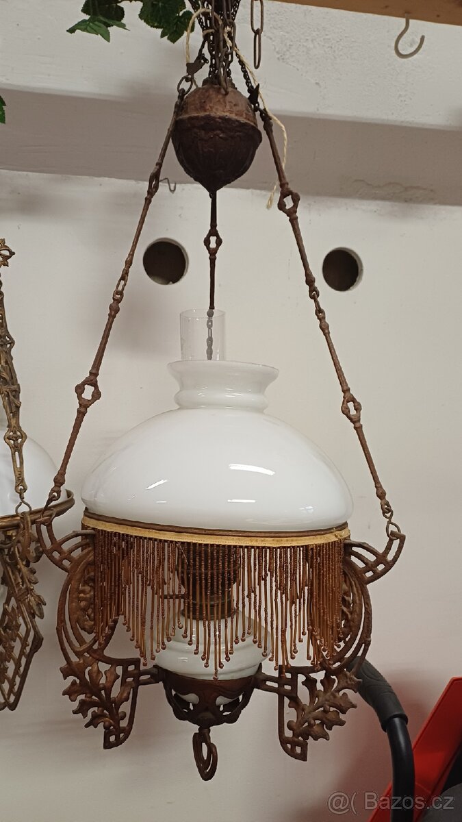 Petrolejová lampa lustry 2 ks - 7