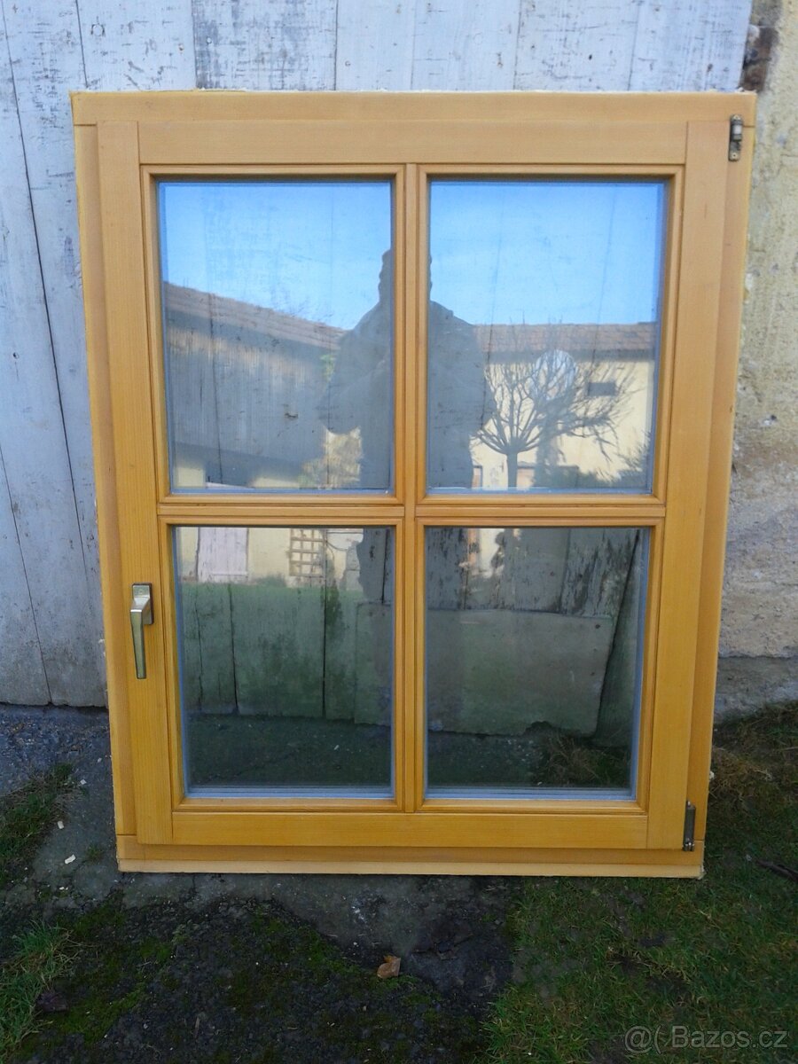 4 kusy - Dřevěné okno 99 x 124 cm - 7