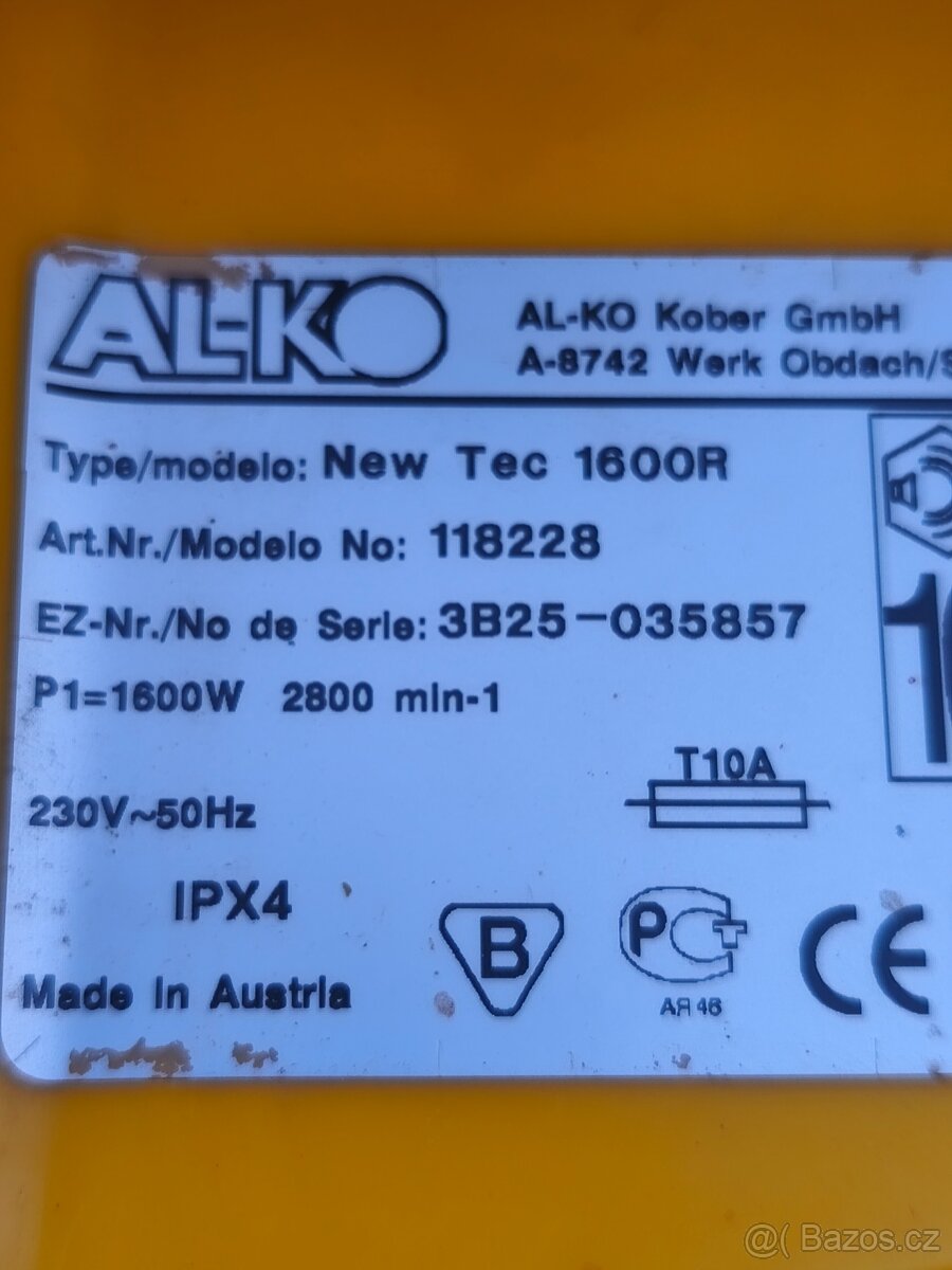 Prodám elektrický Zahradní drtič AL-KO New Tec 1600 R.. - 7