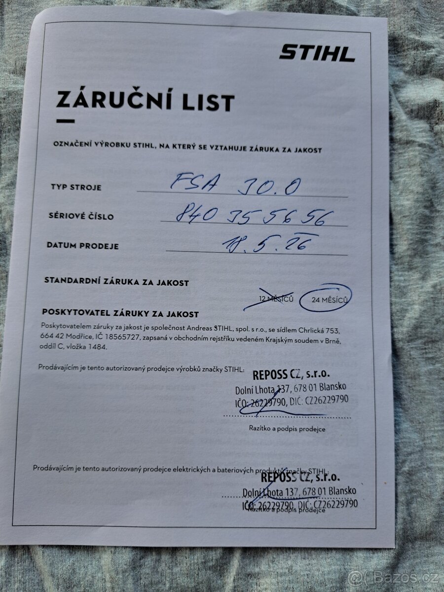 Aku sekačka Stihl FSA 30.0 - 7