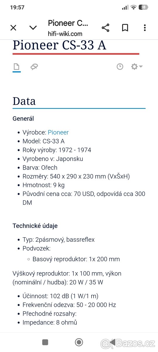 Pioneer CS 33 a - 7