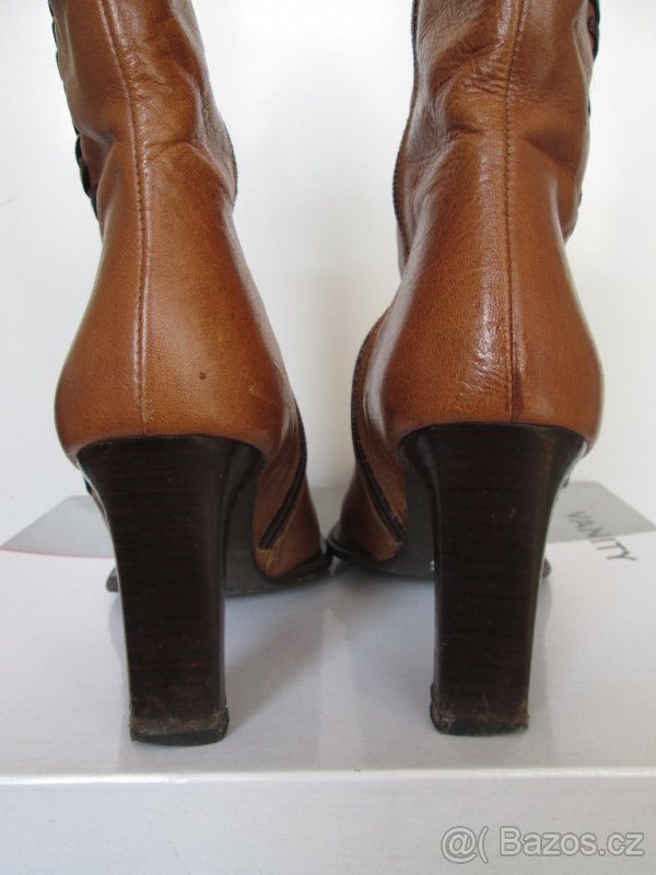 Kozačky VANITY, kůže, hnědé, vel. 37 - 7