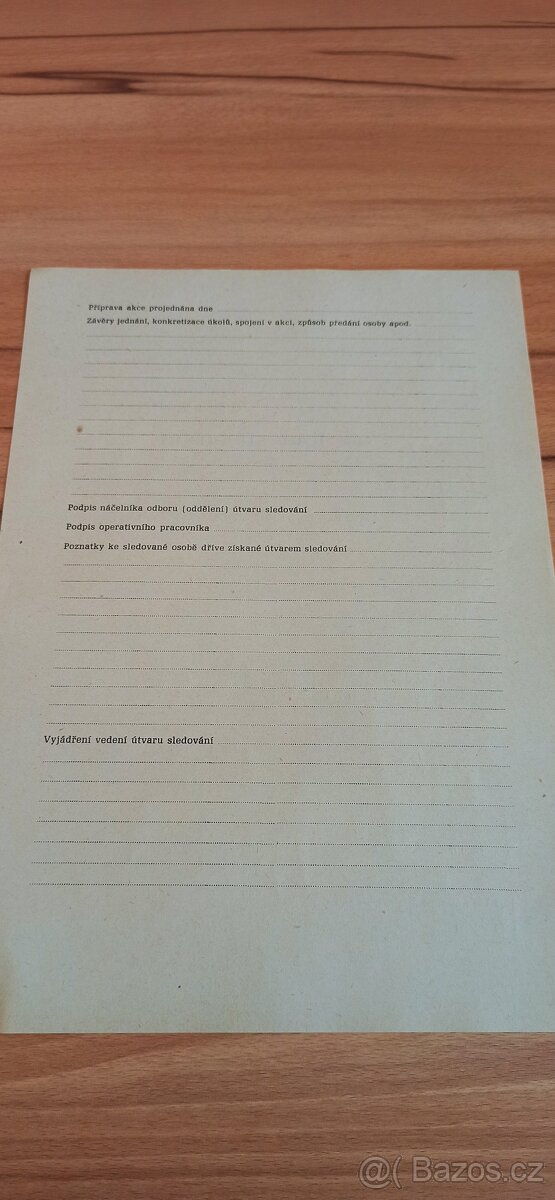 Originální formuláře, dokumenty STB. - 7