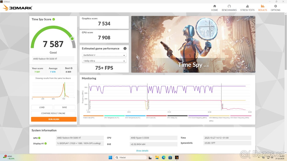 Herní PC/Ryzen 5/RX5600XT/16GB RAM/500GB SSD - 7