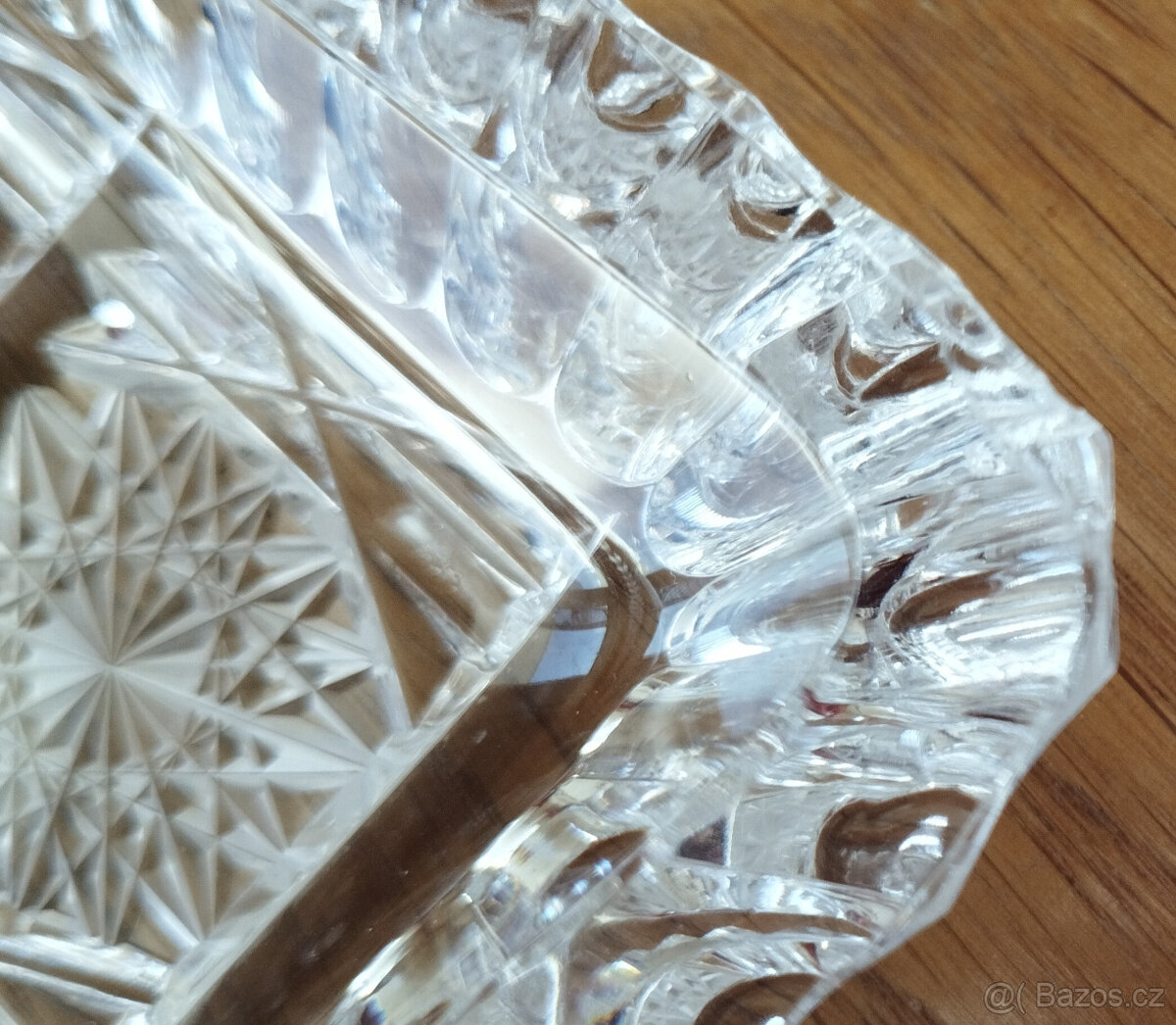 broušený servírovací tác z olovnatého skla - 7