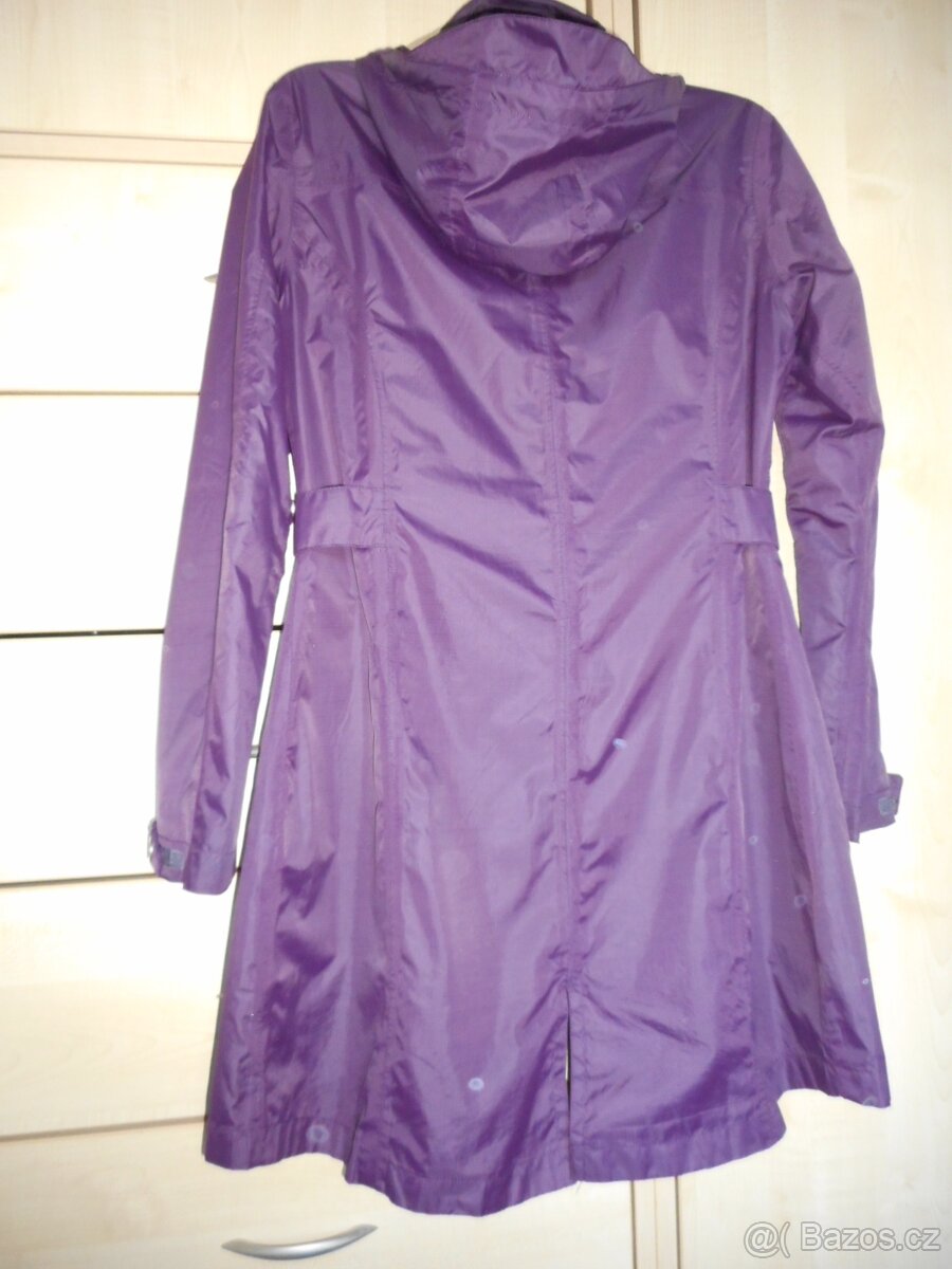Nepromokavá bunda, parka dlouhá - fialová M - Tchibo - 7