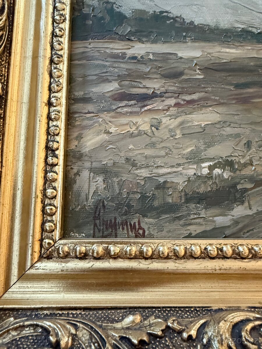 Obrazy z pozůstalosti - akademičtí umělci, olej, pastel aj. - 7