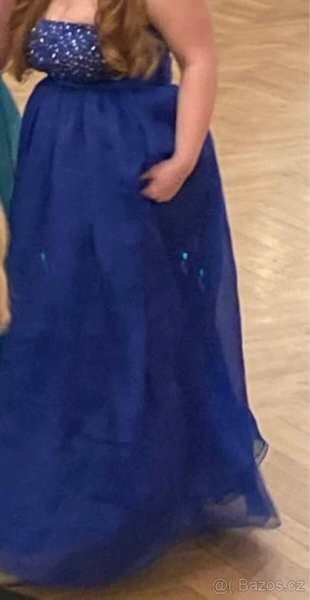 Modré plesové šaty - 7