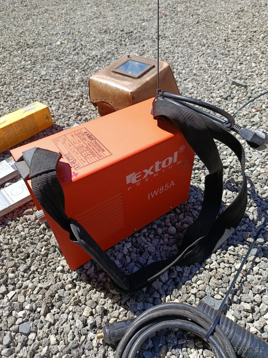 svařovací set – Extol Premium 85A + elektrody + kukla - 7