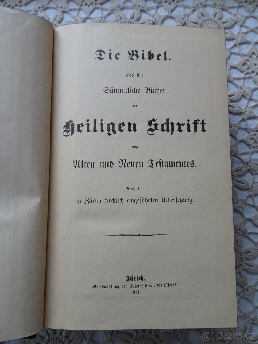 Vzácna Lutherova BIBLIA z roku 1911 v perfektnom stave - 7