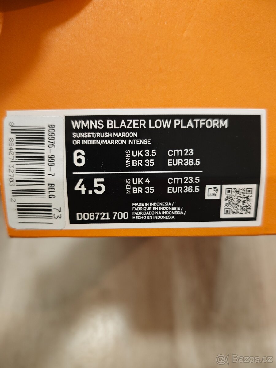 NIKE BLAZER LOW PLATFORM vel.36,5 - 7