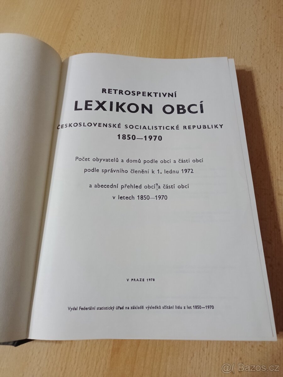 ČSSR retrospektivní lexikon obcí 1850-1970 - 7
