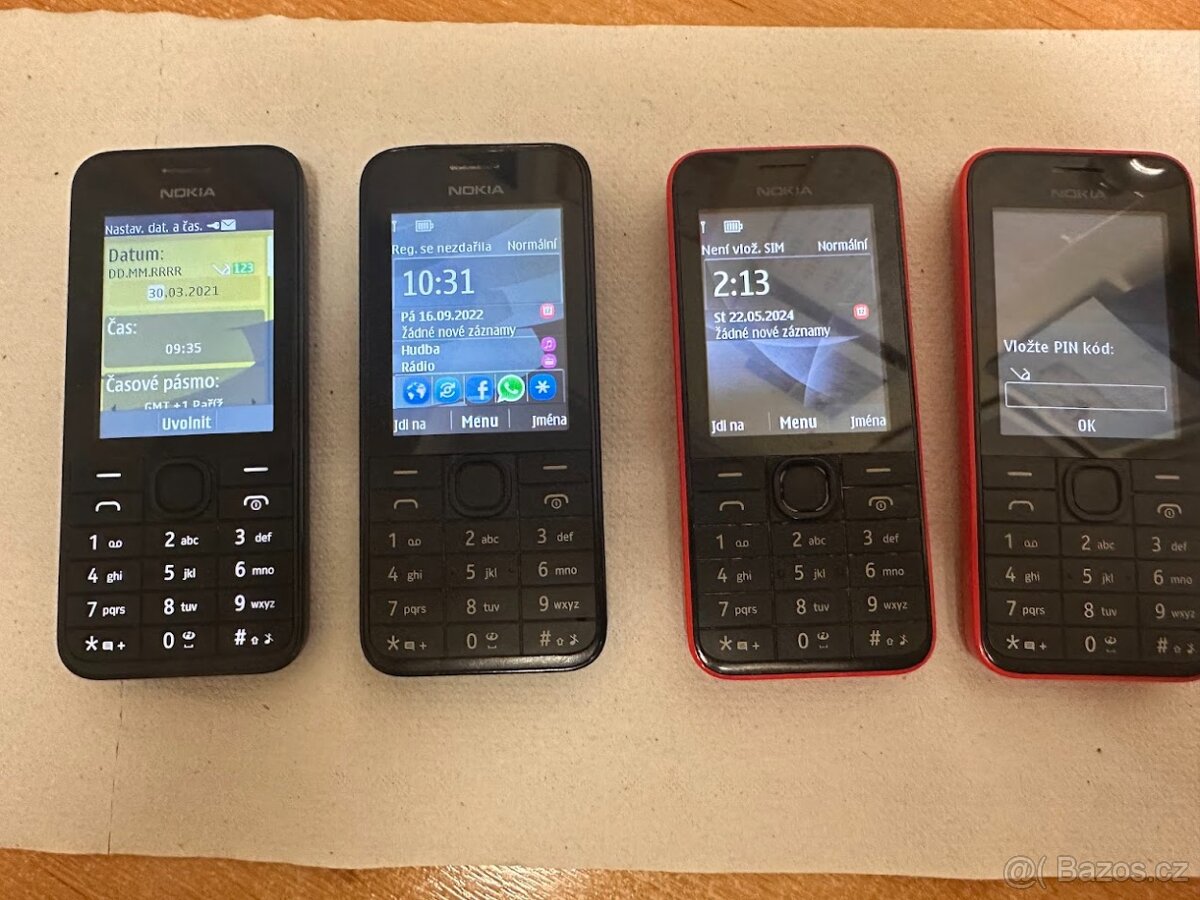 NOKIA 208 plně funkční s baterií, v červené a černé barvě - 7